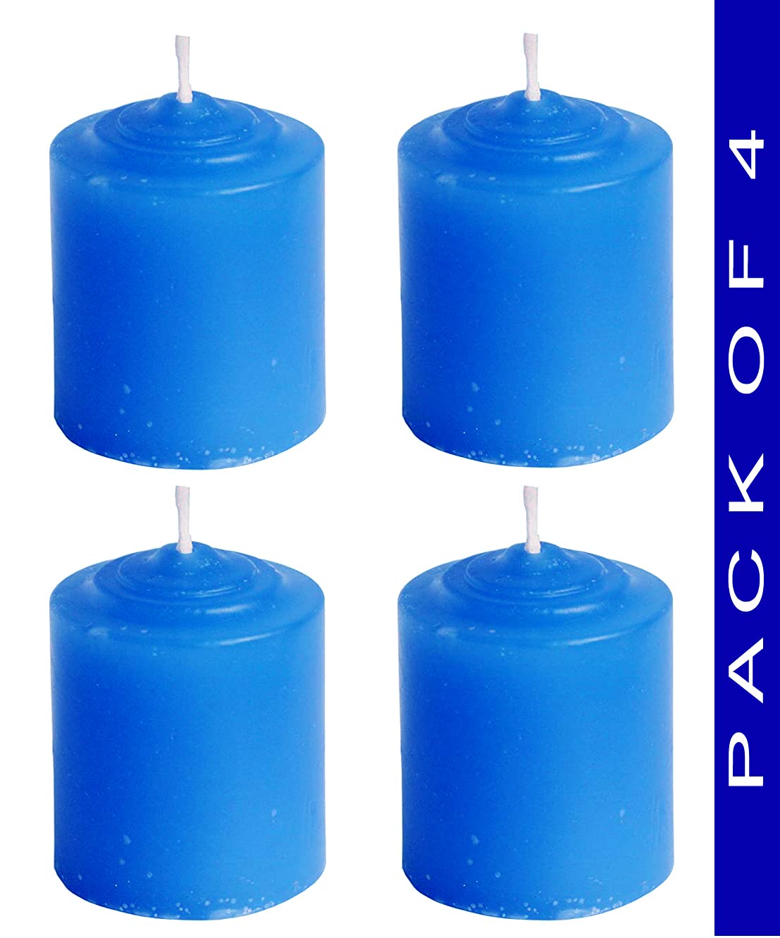 Pure Indian Candle Handpourd Forest Scented Blue Wax Votive Candle PIC2019VC002 (Pack of 4 Pcs.) Burn Time 10 Hrs.